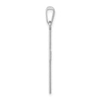 14k White Gold Polished Cross Charm