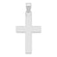 14k White Gold Polished Cross Charm