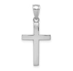14k White Gold Polished Cross Charm