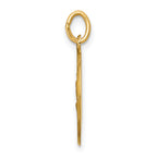 14K Yellow Gold Polished Solid Our Lady of Fatima Medal Round Charm