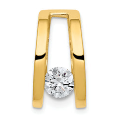 14k Holds 6mm Stone Slide Mounting (No Stone Included) Fits up to 6mm Regular/8mm Fancy or Reversible Omega