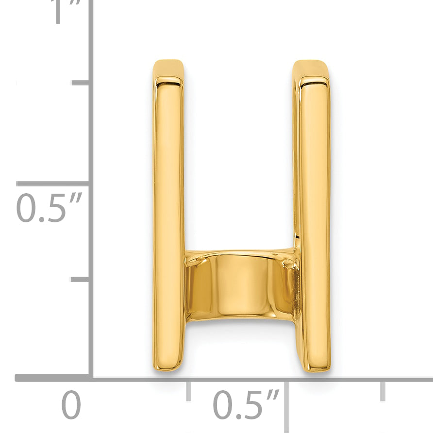 14k Holds 7.5mm Stone Slide Mounting (No Stone Included) Fits up to 8mm Regular/10mm Fancy or Reversible Omega