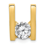 14k Holds 7.5mm Stone Slide Mounting (No Stone Included) Fits up to 6mm Regular/8mm Fancy or Reversible Omega