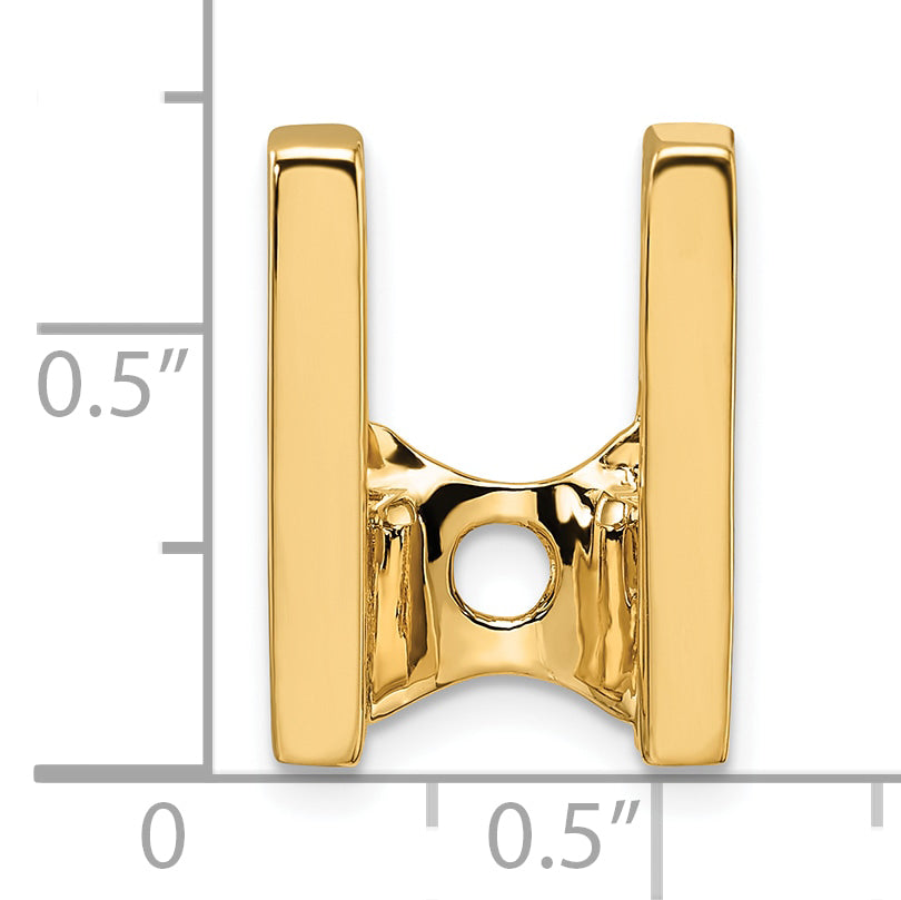 14k Holds 7.5mm Stone Slide Mounting (No Stone Included) Fits up to 6mm Regular/8mm Fancy or Reversible Omega