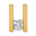 14k Holds 6mm Stone Slide Mounting (No Stone Included) Fits up to 6mm Regular/8mm Fancy or Reversible Omega