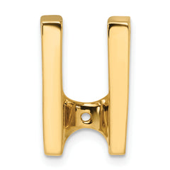 14k Holds 6mm Stone Slide Mounting (No Stone Included) Fits up to 6mm Regular/8mm Fancy or Reversible Omega