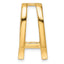 14k Holds 6.8mm Stone Slide Mounting (No Stone Included) Fits up to 6mm Regular/8mm Fancy or Reversible Omega