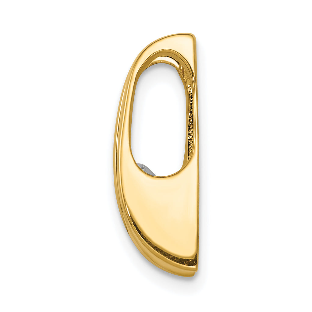 14k Holds 5.25mm Stone Slide Mounting (No Stone Included) Fits up to 6mm Regular/8mm Fancy or Reversible Omega