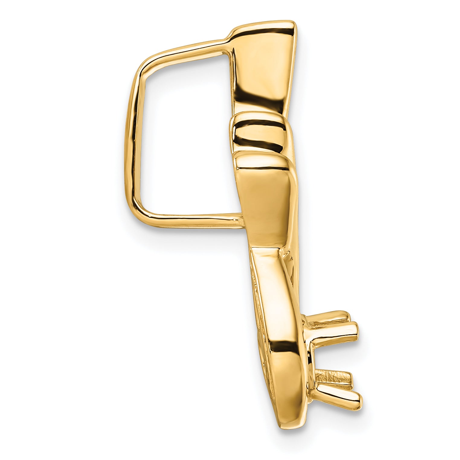 14k Holds 5mm Stone Slide Mounting (No Stone Included) Fits up to 8mm Regular/Fancy/Reversible Omega