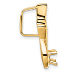 14k Holds 5mm Stone Slide Mounting (No Stone Included) Fits up to 8mm Regular/Fancy/Reversible Omega