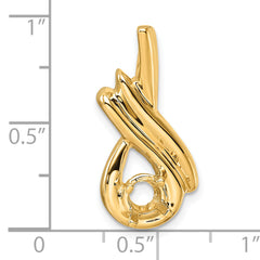 14k Holds 5mm Stone Slide Mounting (No Stone Included) Fits up to 8mm Regular/Fancy/Reversible Omega