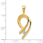14k Complete 1/4 carat A Diamond Slide Fits up to 2mm Regular/6mm Fancy or Reversible Omega