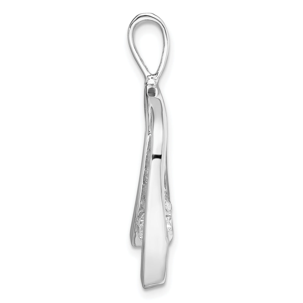 14k White Gold Complete 1/4 carat AAA Diamond Slide Fits up to 2mm Regular/6mm Fancy or Reversible Omega