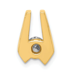 14k Holds 4.5mm Stone Slide Mounting (No Stone Included) Fits up to 2mm Regular/3mm Fancy or Reversible Omega