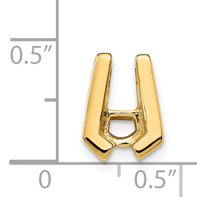 14k Holds 4.5mm Stone Slide Mounting (No Stone Included) Fits up to 2mm Regular/3mm Fancy or Reversible Omega Secondary image