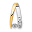 14k Two-tone 5/8 carat Lab Grown Diamond VS/SI+ G+ Round Complete Chain Slide Pendant