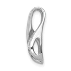 14k White Gold 5/8 carat Lab Grown Diamond VS/SI+ G+ Round Complete Chain Slide Pendant