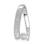 14k White Gold Peg-Set AAA Diamond Semi-Mount Slide Fits up to 2mm Regular/6mm Fancy or Reversible Omega