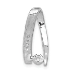 14k White Gold Peg-Set AA Diamond Semi-Mount Slide Fits up to 2mm Regular/6mm Fancy or Reversible Omega