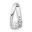 14k White Gold 5/8 carat Lab Grown Diamond VS/SI+ G+ Round Complete Chain Slide Pendant