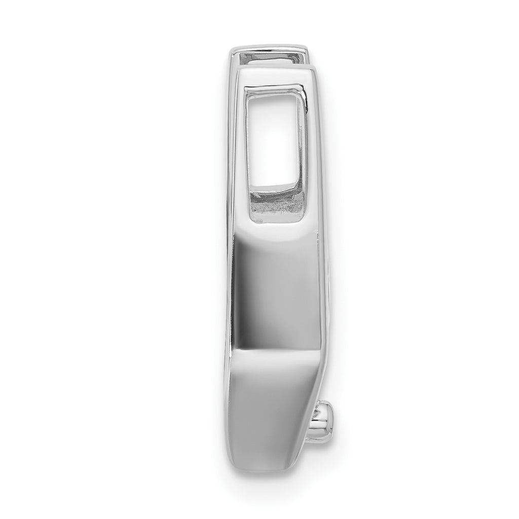 14k White Gold Holds 6.5mm Stone Slide Mounting (No Stone Included) Fits up to 2mm Regular/5mm Fancy or Reversible Omega