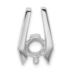 14k White Gold Holds 6.5mm Stone Slide Mounting (No Stone Included) Fits up to 2mm Regular/5mm Fancy or Reversible Omega