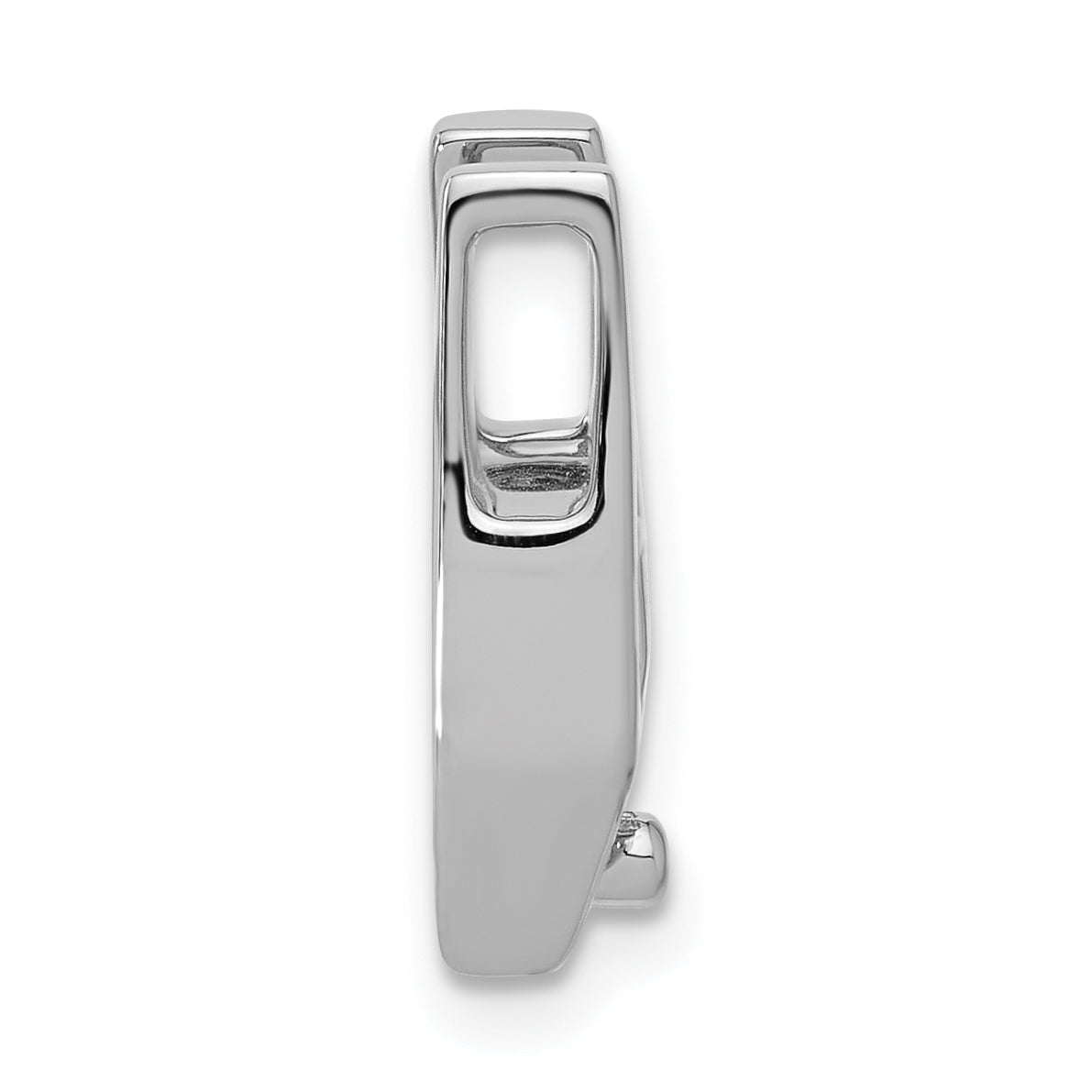 14k White Gold Holds 5.75mm Stone Slide Mounting (No Stone Included) Fits up to 2mm Regular/5mm Fancy or Reversible Omega Secondary image