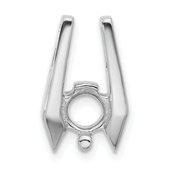 14k White Gold Holds 5.75mm Stone Slide Mounting (No Stone Included) Fits up to 2mm Regular/5mm Fancy or Reversible Omega