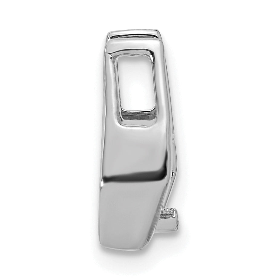 14k White Gold Holds 5.25mm Stone Slide Mounting (No Stone Included) Fits up to 3mm Fancy or Reversible Omega Only Secondary image