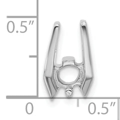 14k White Gold Holds 5.25mm Stone Slide Mounting (No Stone Included) Fits up to 3mm Fancy or Reversible Omega Only