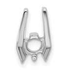 14k White Gold Holds 5.25mm Stone Slide Mounting (No Stone Included) Fits up to 3mm Fancy or Reversible Omega Only