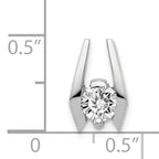 14k White Gold Complete AAA 5.25mm Diamond Slide Fits up to 3mm Fancy or Reversible Omega Only
