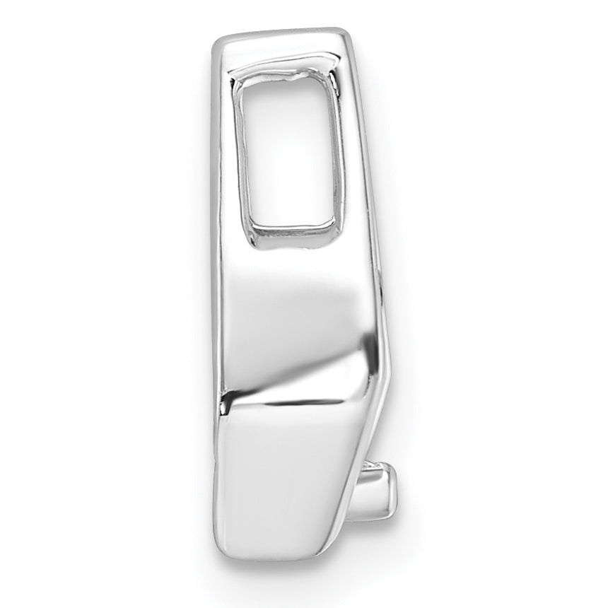 14k White Gold Holds 4.75mm Stone Slide Mounting (No Stone Included) Fits up to 3mm Fancy or Reversible Omega Only Secondary image