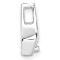 14k White Gold Holds 4.75mm Stone Slide Mounting (No Stone Included) Fits up to 3mm Fancy or Reversible Omega Only