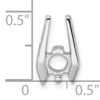 14k White Gold Holds 4.75mm Stone Slide Mounting (No Stone Included) Fits up to 3mm Fancy or Reversible Omega Only
