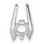 14k White Gold Holds 4.75mm Stone Slide Mounting (No Stone Included) Fits up to 3mm Fancy or Reversible Omega Only