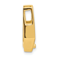 14k Holds 6.5mm Stone Slide Mounting (No Stone Included) Fits up to 2mm Regular/5mm Fancy or Reversible Omega