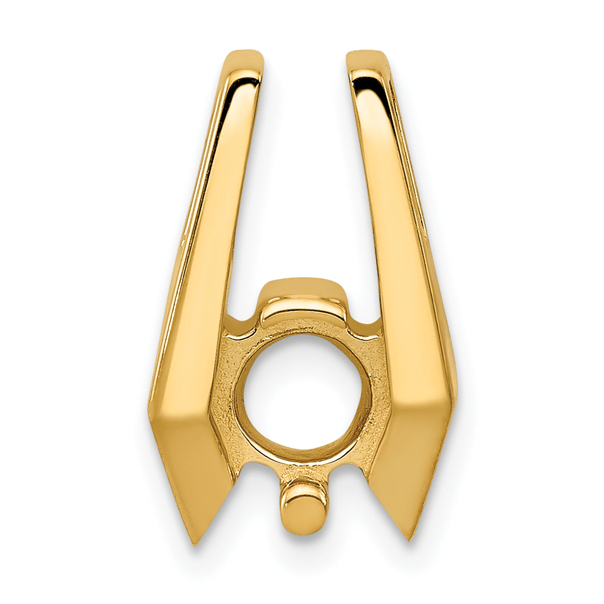 14k Holds 5.75mm Stone Slide Mounting (No Stone Included) Fits up to 2mm Regular/5mm Fancy or Reversible Omega