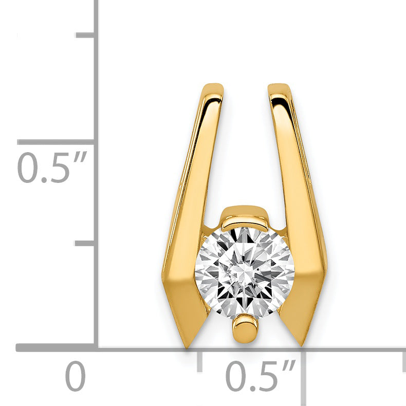 14k Holds 5.75mm Stone Slide Mounting (No Stone Included) Fits up to 2mm Regular/5mm Fancy or Reversible Omega