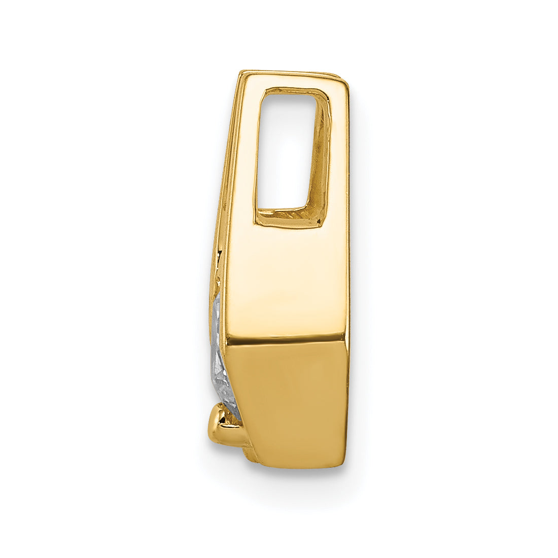 14k Complete AAA 5.25mm Diamond Slid Fits up to 3mm Fancy or Reversible Omega Only Secondary image