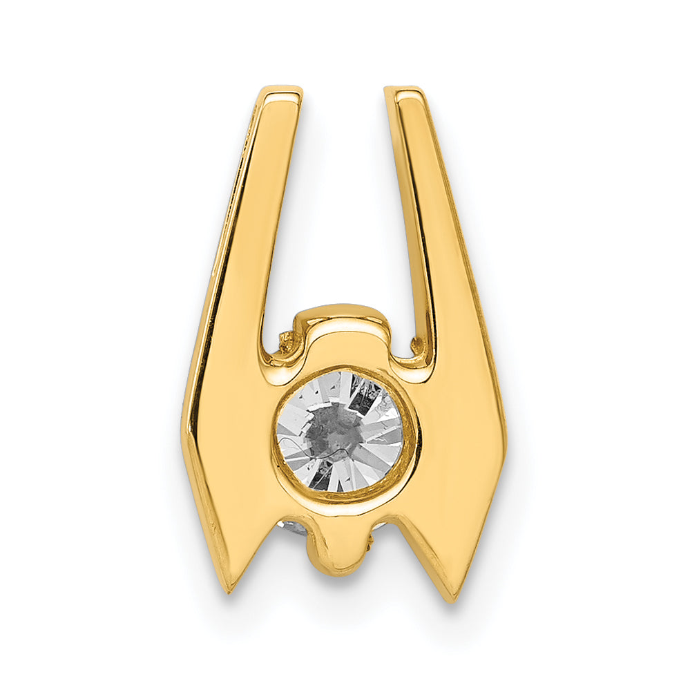 14k Complete A 5.25mm Diamond Slide Fits up to 3mm Fancy or Reversible Omega Only