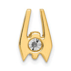 14k Complete A 5.25mm Diamond Slide Fits up to 3mm Fancy or Reversible Omega Only