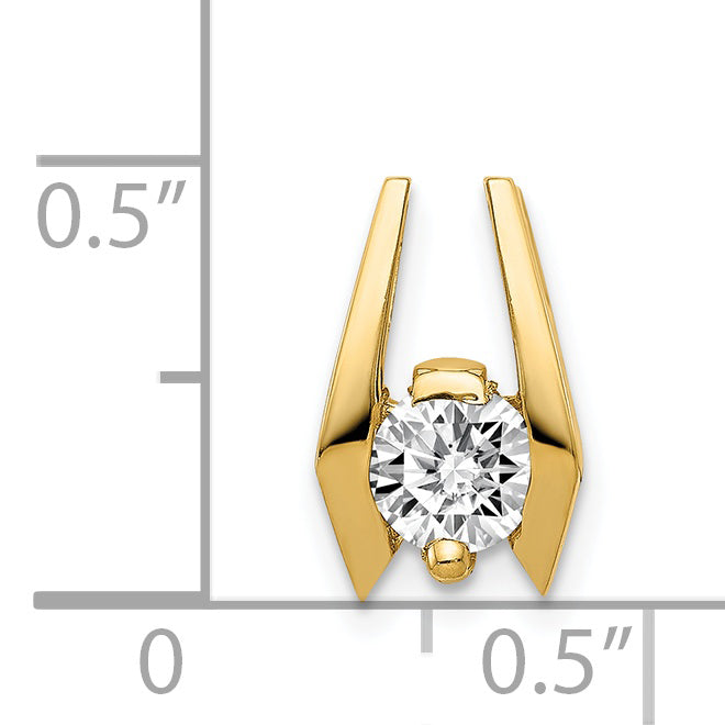 14k Complete A 5.25mm Diamond Slide Fits up to 3mm Fancy or Reversible Omega Only