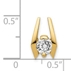 14k Complete A 5.25mm Diamond Slide Fits up to 3mm Fancy or Reversible Omega Only