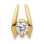 14k Holds 5.25mm Stone Slide Mounting (No Stone Included) Fits up to 3mm Fancy or Reversible Omega Only