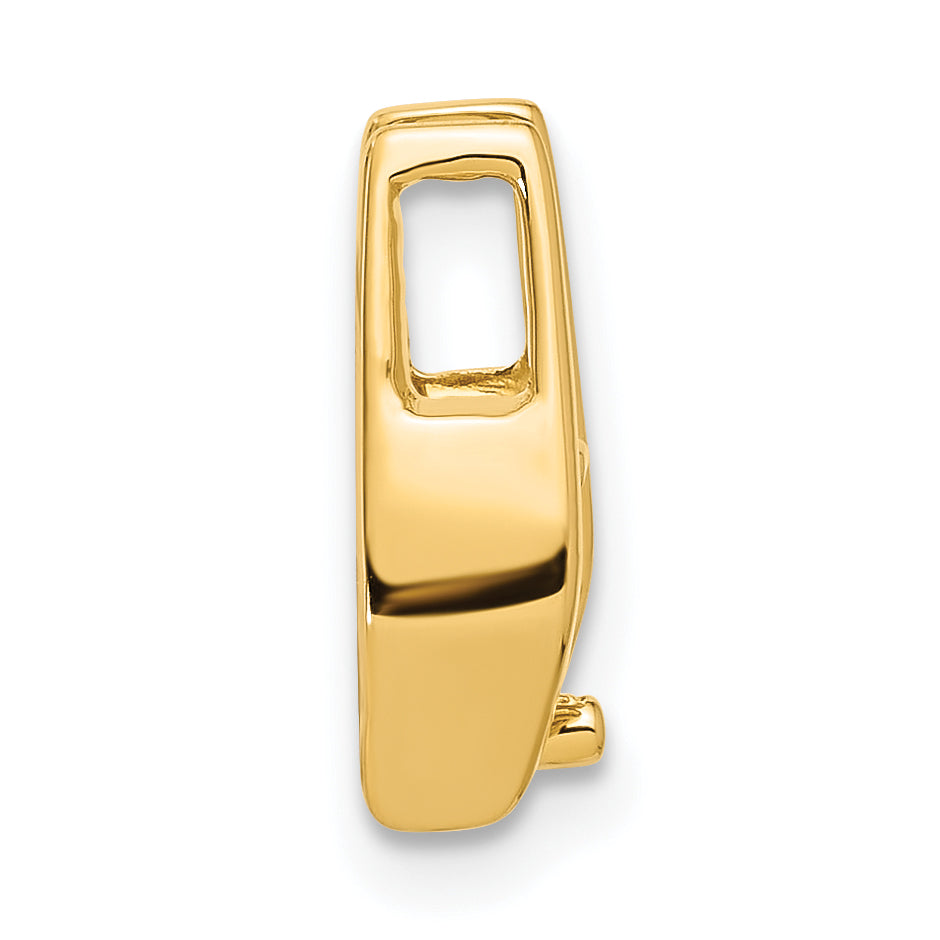 14k Holds 4.75mm Stone Slide Mounting (No Stone Included) Fits up to 3mm Fancy or Reversible Omega Only Secondary image