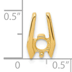 14k Holds 4.75mm Stone Slide Mounting (No Stone Included) Fits up to 3mm Fancy or Reversible Omega Only