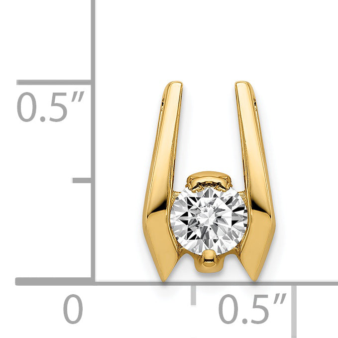 14k Complete A 4.75mm Diamond Slide Fits up to 3mm Fancy or Reversible Omega Only