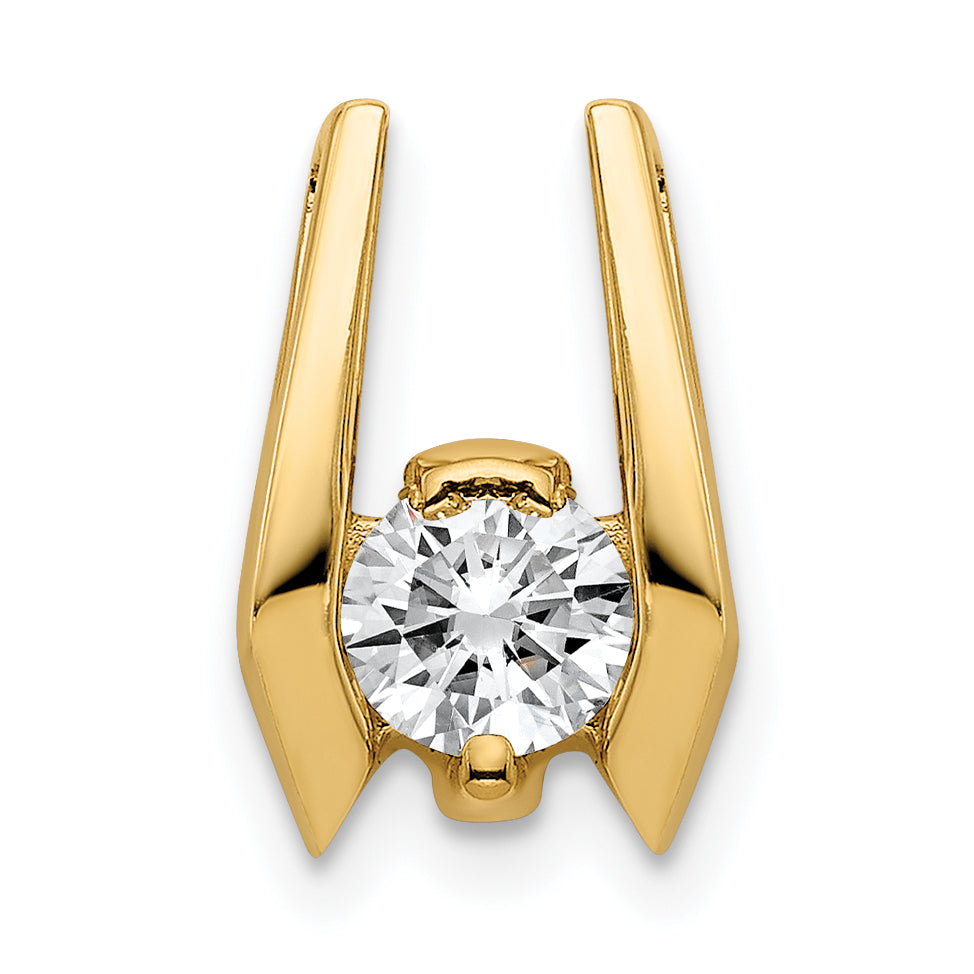 14k Complete A 4.75mm Diamond Slide Fits up to 3mm Fancy or Reversible Omega Only