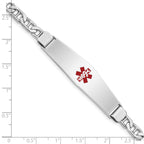 Women's Sterling Silver Rhodium-Plated Anchor Medical ID Bracelet 5mm